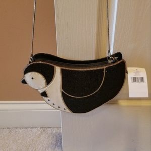 Kate Spade Black and White Bird Crossbody Bag